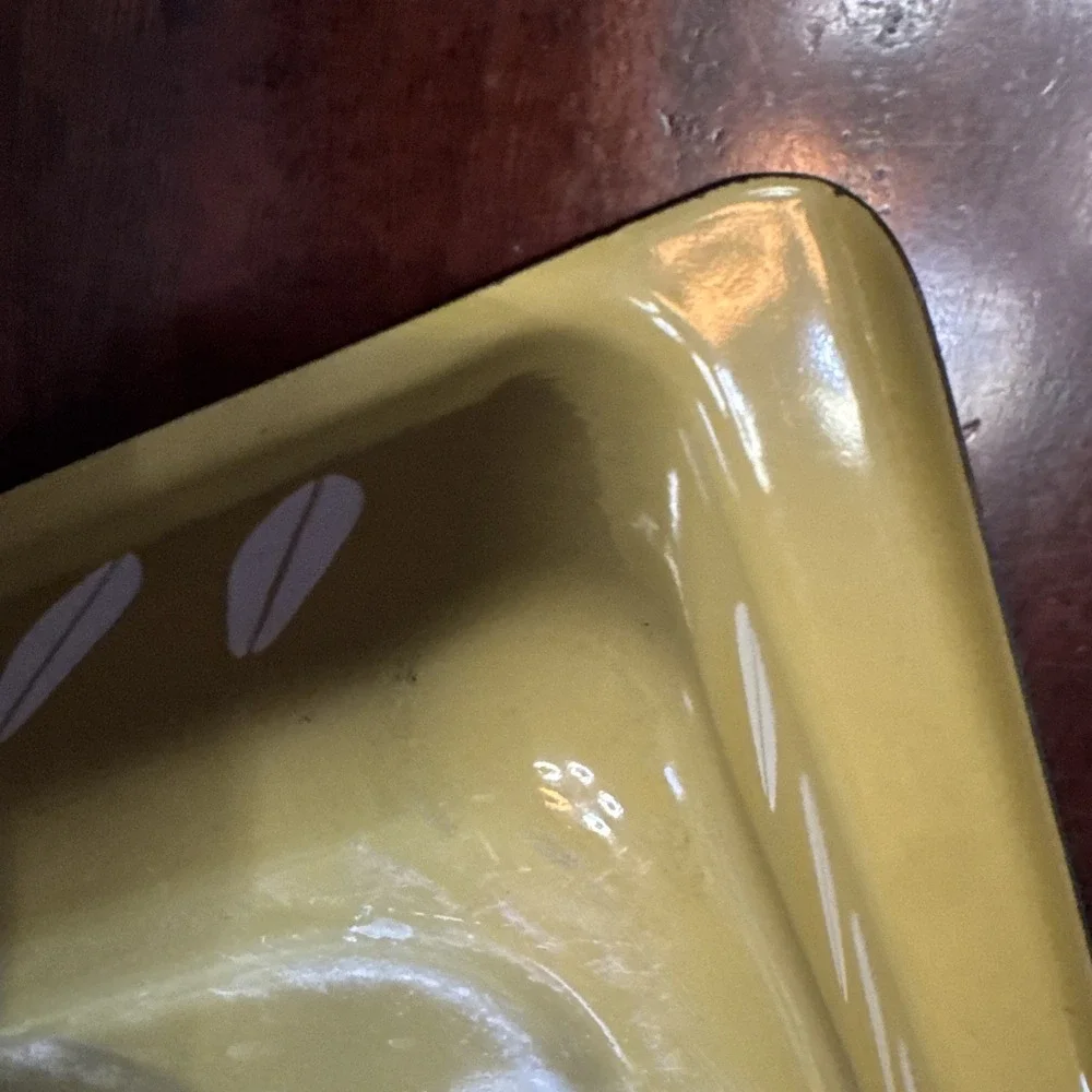 Cathrineholm Enamelware Lotus Baking Pan Green Lasanga Casserole Rectangular